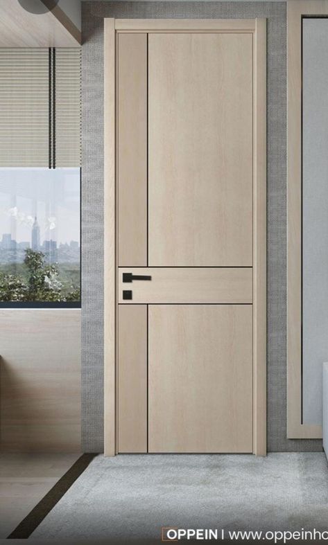 Modern White Door Design, Modern Room Doors Bedrooms, Light Brown Interior Doors, Laminate Door Design Ideas, Bedroom Doors Ideas, Modern Bedroom Doors, Minimalist Door Design, Hotel Doors Design, Brown Interior Doors