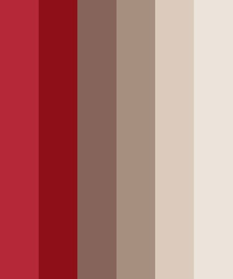 Red Palette Outfit, Lovejoy Color Pallet, Red Brown Palette, Tbhk Color Palette, Blood Color Palette, Colouring Reference, Cool Color Palettes, Crochet Color Schemes, Converse Ideas