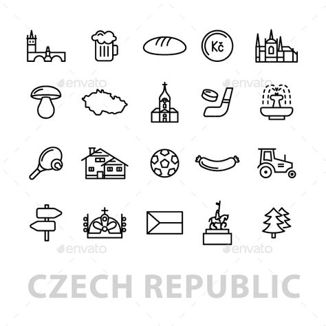 Czech Words With Meaning, Czech Republic Tattoo Ideas, Czech Republic Tattoo, Czech Symbols, Czech Tattoo Ideas, Prague Tattoo Ideas, Czech Tattoos, Czechia Flag, Prague Tattoo