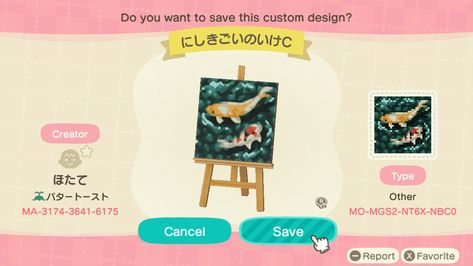 Kimono Acnh Design, Acnh Japanese Flag Design, Acnh Fish Design, Acnh Asian Design Codes, Animal Crossing Fish Market, Animal Crossing Fish, City Core, Japanese Island, Acnh Cottagecore