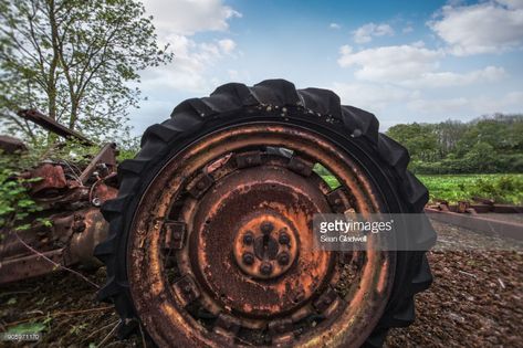 Broken tractor wheel with tire Flat Tire Pictures Cars Road, Old Tractor Wheel Ideas, Uses For Old Tractor Tires, Flat Tire Pictures Format, Tractor Wheels, Tire Pictures, Reference Pics, Trailer Tires, Free Stock Photos Image