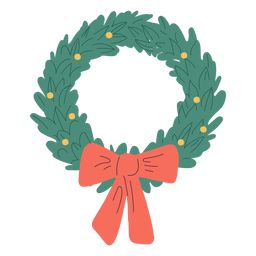 Christmas wreath bow design illustration Easy Wreath Drawing, Christmas Wreath Drawing Simple, Window Reference, Winter Widgets, Christmas Wreath Illustration, Christmas Drawing Ideas, Christmas Reef, Christmas Wreath Designs, Wreath Clip Art