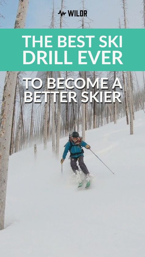 The Best Ski Drill Ever to Become a Better Skier Down Hill Skiing, Snowboard Exercises, Cross Country Skiing Workout, Skiing Exercises, Ski Tips For Beginners, Mogul Skiing, Ski Tips, Conditioning Exercises, Ski Inspiration