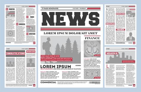 Daily News Newspaper, Newspaper Journal, Crumpled Paper Background, Newspaper Design Layout, Newspaper Layout, Newspaper Front Pages, Infographic Inspiration, Front Page Design, Newspaper Cover