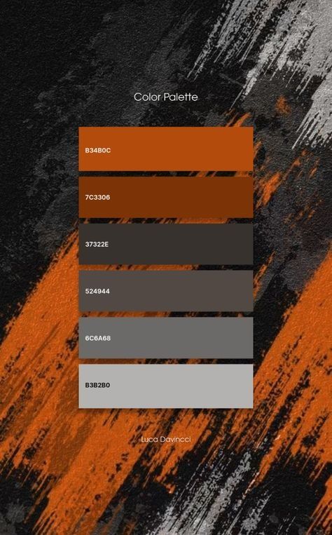 Moody Orange Color Palette, Black And Copper Color Palette, Masculine Colors Palette, Black White Orange Color Palette, Dark Orange Palette, Black And Orange Color Palette, Orange Black Color Palette, Dark Orange Color Palette, Orange And Black Color Palette