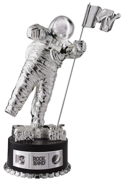 The moonman is giving to the winner  at the MTV Music Awards Mtv Awards Trophy, October Journal, Madonna True Blue, Mobo Awards, Mtv Music Awards, World Music Awards, Red Carpet Party, Awards Viewing Party, Mtv Music