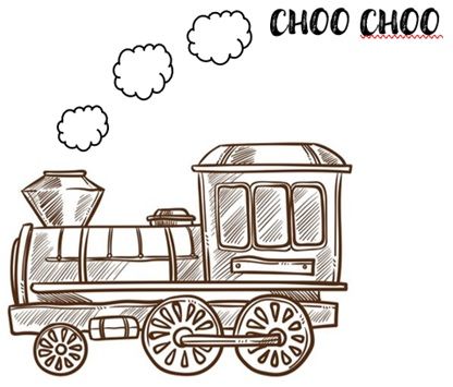 Toy Train Drawing, Easy Train Drawing, Toy Sketch, Train Sketch, Cartoon Train, Train Tattoo, Christmas Moodboard, Train Cartoon, Halloween Train