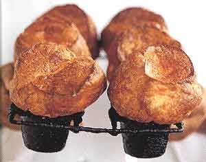 Popover Recipes, Popovers Recipes, Rainbow Bagels, Popovers Recipe, Pop Overs, Popover Recipe, Yorkshire Pudding Recipes, Strawberry Butter, Yorkshire Puddings