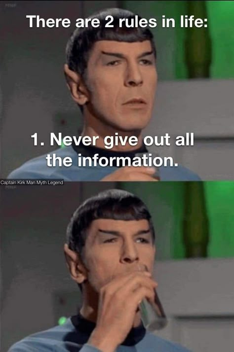 Spock has it right! Spock Funny, Spock Quotes, Star Trek Voyager Funny, Sci Fi Humor, Star Trek Next Generation Funny, Star Trek Ds9 Funny, Star Trek The Next Generation Funny, Star Trek Meme, Star Trek Spock