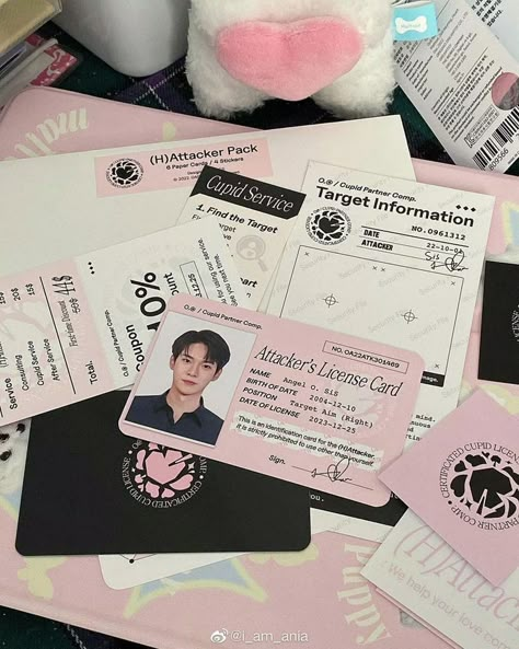 Kpop Trading Thank You Note, Identity Card Aesthetic, Aesthetic Id Card Template, Id Card Aesthetic, Id Card Design Kpop, Kpop Id Card, Id Card Design, Freebies Ideas, Kpop Ideas