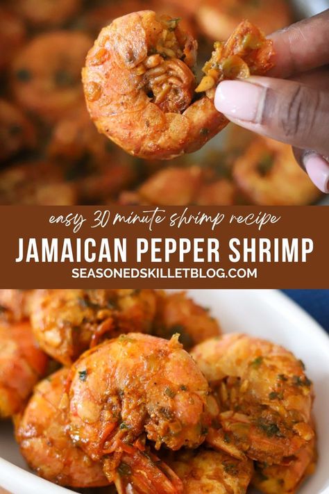 Jamaican Pepper Shrimp Pepper Shrimp Recipe, Seafood Dish Recipes, Jamaica Food, Pepper Shrimp, Jamaican Cuisine, Jamaican Dishes, Marinated Shrimp, Scotch Bonnet Pepper, Shrimp Recipes For Dinner