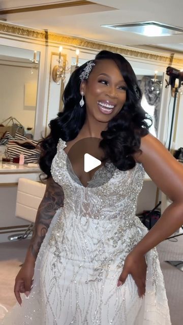 Pantora Bridal on Instagram: "Bridal drip, on point. 🔥😍our bride really is that girl!

Book your bridal gown appointment by clicking the link in our bio.

@juicylooks_mua
@tyrashairexperience
@thelegacycastle

@detailedeventsbylo

#pantorabridal #backsthatwow #weddingdress
#weddings #weddingdresses #curvy
#weddinggowns #bridalgown #weddinggown
#weddinginspo #blinggown #blingbride
#weddingdressinspiration #laceweddingdress
#bridalshower #curvybride #blackbride
#rehearsaldinner #weddinginspiration
#bridalinspiration #melanatedbride #bridalinspo" Pantora Bridal, Curvy Bride, Black Bride, Bridal Inspo, Bridal Inspiration, Wedding Dress Inspiration, Wedding Dress Styles, Rehearsal Dinners, Bridal Gown