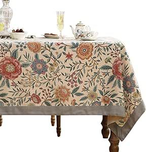 bilin gaier Fall Floral Linen Tablecloth for Square Tables,French Rustic Table Cloth with Colorful Flowers Pattern,Farmhouse Decor for Kitchen Parties Thanksgiving Christmas New Year,55"*55" Rustic Table Cloth, Farmhouse Decor For Kitchen, Rectangle Tables, Blue Tablecloth, French Rustic, Floral Table, Floral Tablecloth, Rectangle Tablecloth, Rectangle Table