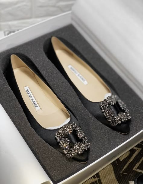 Manolo Flats, Manolo Blahnik Flats, Summer Outfit Accessories, Manolo Blahnik Sandals, Chic High Heels, Manolo Blahnik Black, Cinderella Shoes, Blahnik Shoes, Stunning Shoes