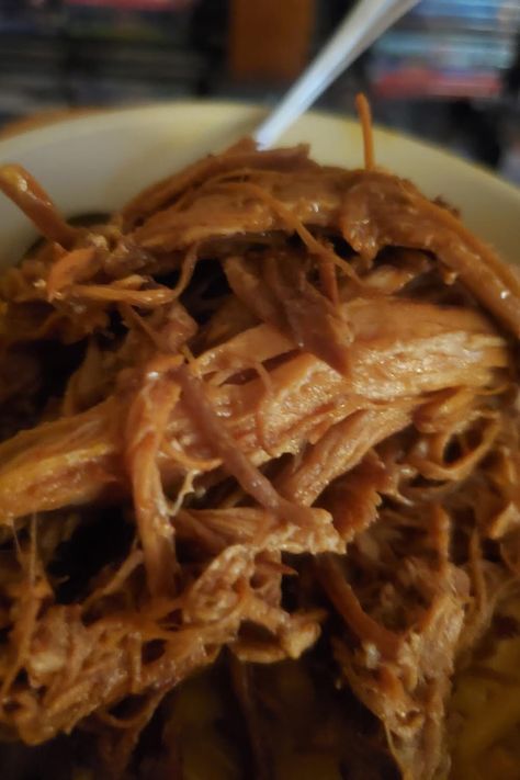 Bbq Shredded Pork, Shredded Pork Recipes, Cursive Handwriting Worksheets, Boneless Pork Loin, Boneless Pork Shoulder, Pulled Pork Recipes, Shredded Pork, Slow Cooker Pork, Cursive Handwriting