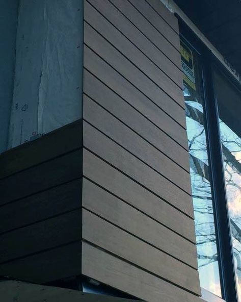 Top 60 Best Exterior House Siding Ideas - Wall Cladding Designs Elevation Side Wall Design, External Wall Cladding House Exteriors, Exterior Paneling Ideas, Exterior House Material Options, Wall Cladding Designs Exterior, Shiplap Siding Exterior, Shiplap Exterior Siding, Modern Metal Siding, Composite Cladding Exterior