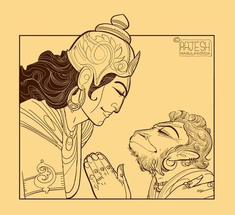 Siya Ram Illustration, Need Help Illustration, Hanuman Illustration, Ram Illustration, Word Tattoo Ideas, Ancient Drawings, Buddhist Art Drawing, Word Tattoo, Bengali Art