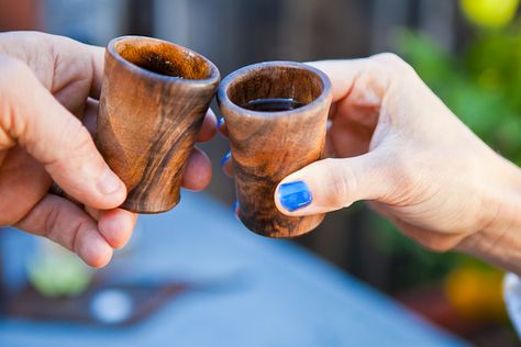 How to: Make DIY Wooden Shot Glasses | Man Made DIY | Crafts for Men | Keywords: sponsored, alcohol, tequila, woodworking Diy Crafts For Men, Lathe Stand, Crafts For Men, Glasses Man, Woodworking Lathe, Wood Projects For Beginners, Wood Crafting Tools, Lathe Projects, Woodworking Patterns