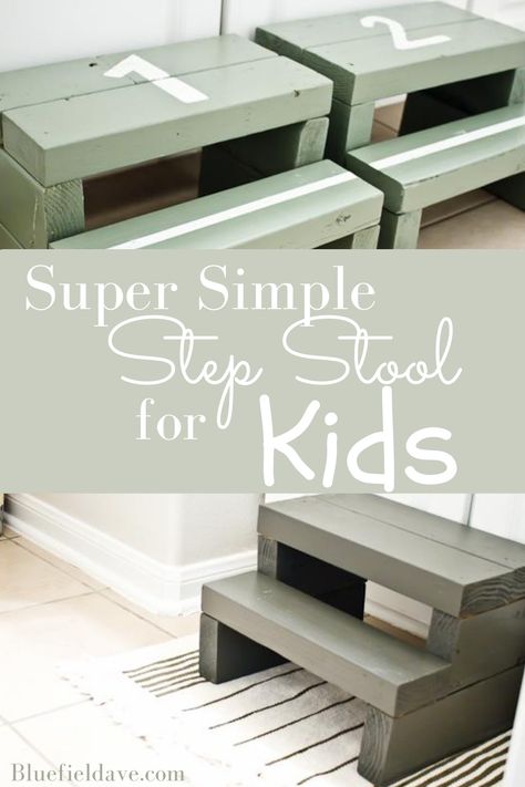 Diy Bathroom Stool, Bathroom Stool Diy, Step Stool Diy, Toddler Kitchen Stool, Bathroom Step Stool, Step Stool For Kids, Toddler Bathroom, Kids Woodworking, Kids Toilet