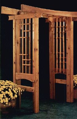 Cedar Oriental Arbor Plans | Landscape Structures, Yard Games, Plant Holders Arbor Plans, Diy Arbour, Arbors Trellis, Persian Garden, Landscape Structure, Pergola Design, Asian Garden, Garden Arbor, Yard Games