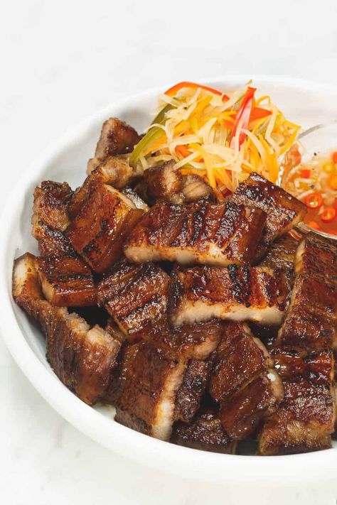 Pork Liempo Recipe, Pork Belly Marinade, Pork Liempo, Barbecue Marinade, Grilled Pork Belly, Pork Belly Strips, Pork Belly Slices, Basting Sauce, Pork Belly Recipes