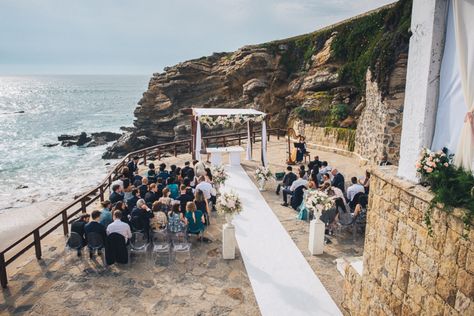 Wedding ceremony at a private villa near the sea, Cascais, Portugal - wedding package from Wedding Portugal - wedding agency - iBride.com Beach Wedding Reception Decor, Portugal Wedding Venues, Wedding Portugal, Beach Wedding Decorations Reception, Olive Wedding, Cascais Portugal, Cyprus Wedding, Beach Wedding Reception, Sea Wedding