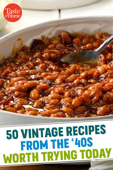 1940s Food Recipes, Old School Southern Recipes, 1940s Recipes Dinners, 1980s Food Recipes, 1940s Dinner Recipes, Old Country Recipes, Vintage Southern Recipes, Old World Recipes, Cooking From Scratch For Beginners