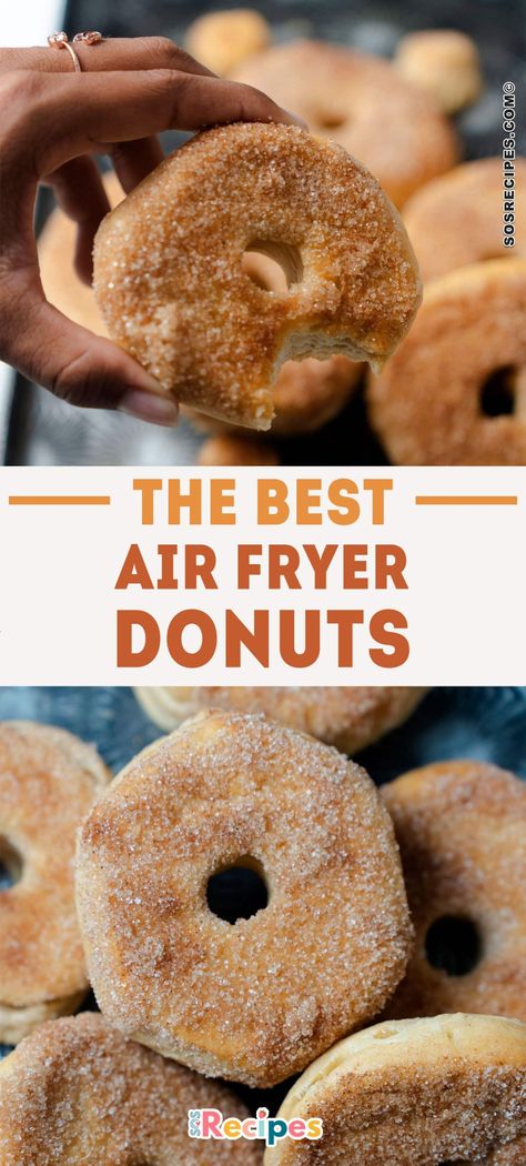 Making donuts might seem daunting, but it's surprisingly easy when you use a few shortcuts and your air fryer. This air fryer donut recipe will win over even the toughest critics! After trying these, I definitely prefer them to the calorie-laden store-bought options. High Protein Donuts, Air Fryer Donuts, Biscuit Donuts, Baking Recipes Healthy, Michigan Food, Cinnamon Biscuits, Protein Donuts, Making Donuts, Cinnamon Sugar Donuts