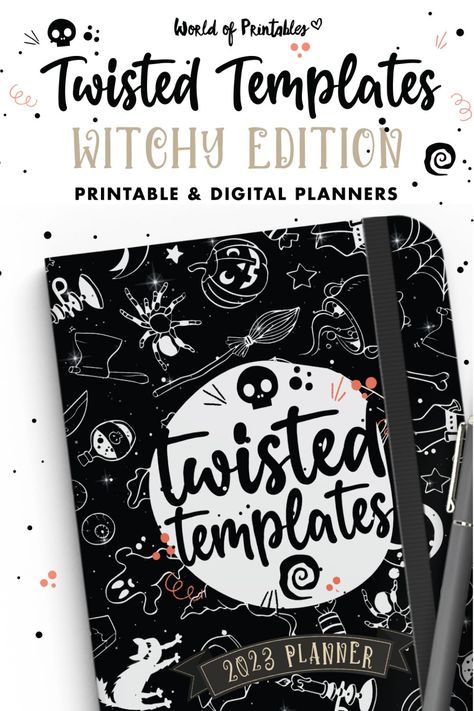 Twisted Templates - The Planner With A Dark Twist 2023 Aesthetic Calendar Printable, Wiccan Calendar 2023, Pagan Holidays Calendar 2023, Gothic Planner Printables, Witchcraft Coloring Pages Free Printable, Witch Calender 2023, Pagan Calendar 2023, 2023 Calendar Printable Free Aesthetic, A5 Calendar Printable Free