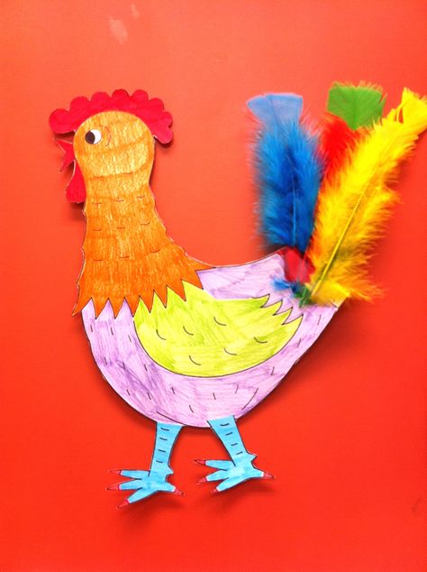 A good craft to accompany "Kip" #cyalibrarian #rooster Rooster Craft, Good Craft, Paper Art Projects, Notice Boards, Rooster Art, Vbs Crafts, School Things, Bible Crafts, Education Ideas