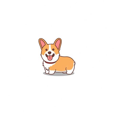 Premium Vector | Cute corgi dog cartoon vector illustration Tricolor Corgi, Corgi Cartoon, Running Cartoon, Baby Corgi, Dog Running, Corgi Art, Dog Birthday Cake, Dog Cartoon, Dog Vector