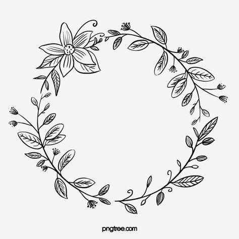 Flower Border Clipart, Plant Clipart, Line Clipart, Leaves Border, Love Clipart, Leaves Clipart, Skull Sketch, Hand Clipart, Circle Logo Design