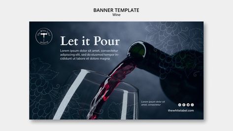 Restaurant Website Design, Instagram Stories Template, Restaurant Website, Wine Shop, Instagram Story Template, Story Template, Banner Template, Free Psd, Banner Design