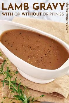 Roast Lamb Gravy Recipe, Gravy For Lamb Roast, Gravy For Lamb Chops, Lamb Roast Side Dishes, Leg Of Lamb Sauce Recipes, Side Dishes For Lamb Roast, Gravy For Lamb, Lamb Sauces, Lamb Gravy Recipe