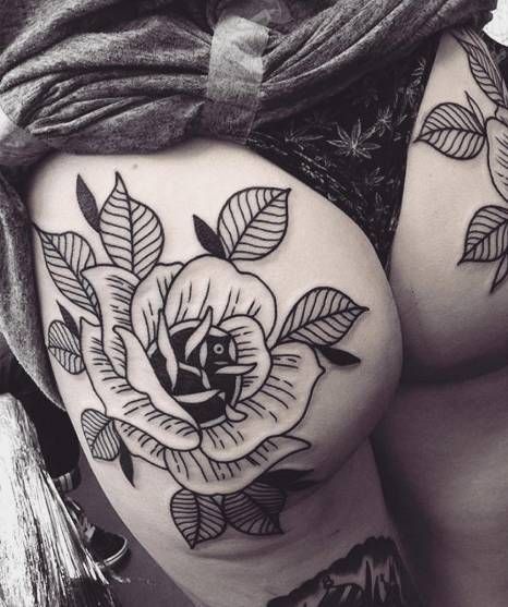 Buttcheek Tattoo, Tattoos For Women On Thigh, Wormhole Tattoo, Professional Tattoo Kits, Charm Tattoo, Realistic Rose Tattoo, Tattoos For Women Half Sleeve, Tattoo Kits, Hot Tattoos