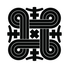 Saint John's Arms - Finnish and Swedish Looped Square, Ancient Symbol, Bowen Knot Saint John's Knot Finnish Symbols, Sisu Tattoo, Finnish Tattoo, Gray Witch, Protection Symbols, Symbols And Meanings, Viking Symbols, Tableau Art, Travel Hiking