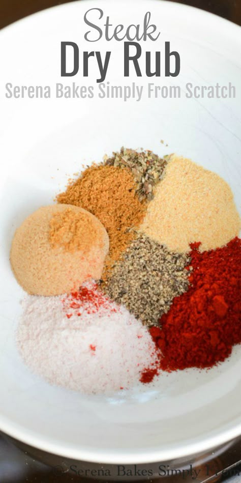 Steak Dry Rub | Serena Bakes Simply From Scratch Pork Steak Seasoning Dry Rubs, Steak Dry Rub Recipe Grilling, Dry Rub Flank Steak, Best Steak Rub Recipe, Dry Rub Steak Seasoning, Dry Rub For Steak Grilling, Steak Rub Recipe Easy, Roast Rub Recipe, Steak Seasoning Recipes Rubs