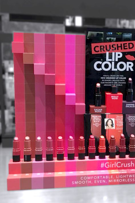 lipstick_display_2018-06-11_tam Lipstick Display, Firework Display, Fireworks Display, Table Display, Display Rack, Girl Crushes, Display Stand, Lip Colors, Maybelline