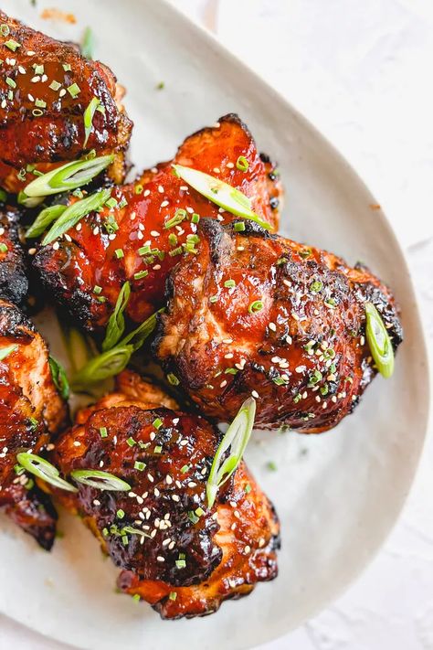 Easy Grilled Gochujang Chicken Thighs Recipe Gochujang Chicken Thighs, Gochujang Chicken, Chicken Thighs Recipe, Thighs Recipe, Grilled Chicken Thighs, Sweet And Spicy Sauce, Never Be The Same, Simply Recipes, Spicy Sauce