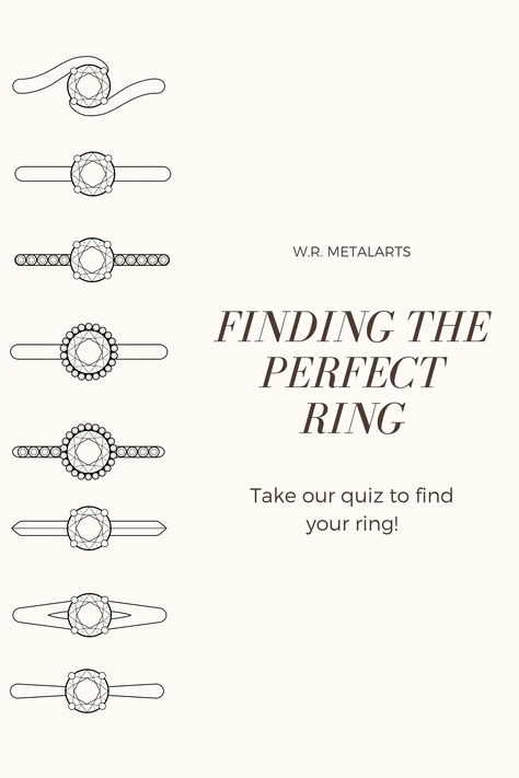 We've got a quiz to help find the best ring for you! Best Rings For Short Fingers, Engagement Rings Proposal, Engagement Ring Guide Style, Engagement Wedding Ring, Engagement Rings Infinity Band, Types Of Rings Style, Engagement Rings Types Chart, Wedding Ring Anniversary Upgrade, Engagement Ring Vs Wedding Ring