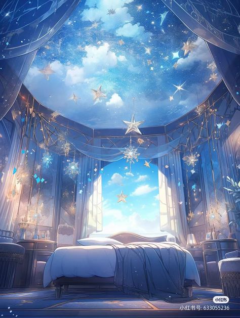 Star Bedroom Aesthetic, Fantasy Rooms, Ceiling Murals, Dreamy Artwork, Kids Background, Fantasy Background, Interiors Dream, Fantasy Places, Beautiful Landscape Wallpaper