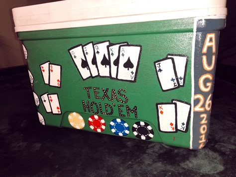 Casino Frat Cooler, Las Vegas Frat Cooler, Austin Frat Cooler, Vegas Cooler Fraternity, Poker Frat Cooler, Pike Cooler, Painted Fraternity Coolers, Mountain Weekend Cooler, Nola Cooler