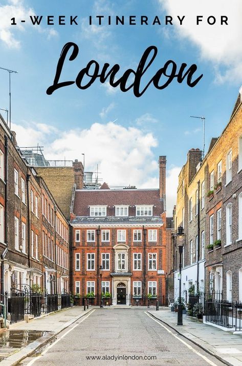 Here's a 1-week London itinerary to help you plan your trip. Whether you stay in the city the whole time or spend a day or more further afield, there's no shortage of things that can keep you entertained. 1 Week In London, Week In London, London Travel Guide, London England Travel, London Bucket List, London Itinerary, London Guide, Travel Guide London, London Garden