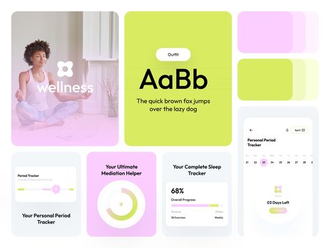 Wellness: All-in-One UI Kit by Kawsar Ahmed on Dribbble Ux Kits, App Design Layout, Wellness Apps, Mobile App Design Inspiration, Ux Design Inspiration, Mobile Ui Design, Best Designers, App Design Inspiration, App Interface