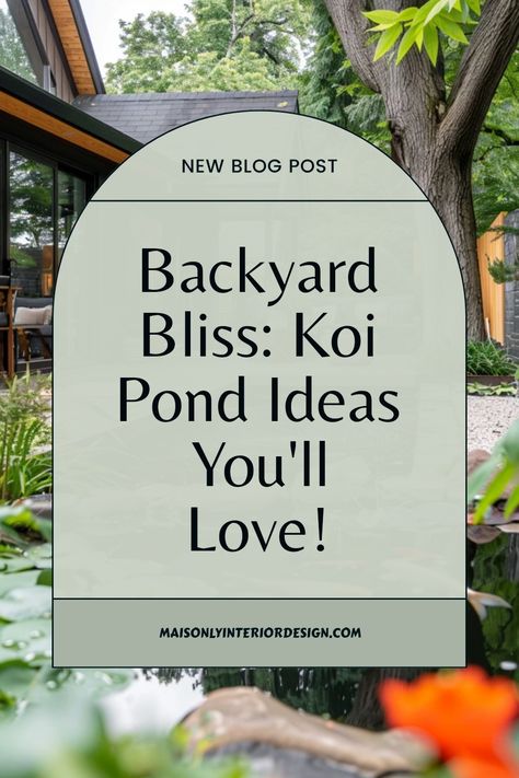 This pin showcases a beautifully designed backyard koi pond, perfect for creating a serene outdoor space. The pin focuses on providing ideas and inspiration for small koi ponds, highlighting their potential to transform any backyard into a tranquil retreat Small Koi Pond, Koi Pond Ideas, Pond Ideas, Room Makeovers, Backyard Retreat, Koi Pond, Decorating On A Budget, News Blog, Game Changer