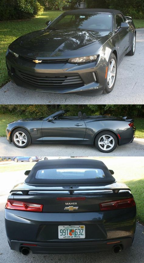 very low miles 2016 Chevrolet Camaro LT Convertible V6 Camaro, Chevy Camaro Convertible, Camaro Convertible, Chevy Camaro, Chevrolet Camaro, Ash Grey, Chevy, Convertible, Ash