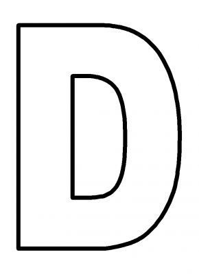 Letter D Template Free Printable, Large Letter Templates Printable Free, Letter D Template, Diy Baby Mobile Girl, Large Printable Letters, D Letter Images, Free Printable Letter Stencils, D Alphabet, Upper Case Alphabet