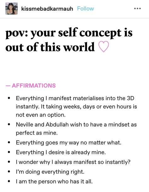 Face Manifestation, Pinterest Board Affirmations, Manifestation Diary, Self Concept Journal Prompts, Desired Life Affirmations, Scent Affirmations, Tumblr Affirmations, How To Manifest Desired Face, Manifest Affirmations