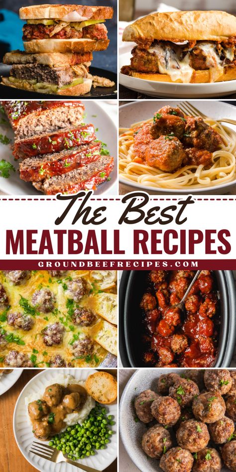 Don't miss out on these easy family dinners! These main course recipes are the BEST meatballs ever. You're going to love this roundup of Swedish meatballs, grape jelly meatballs, air fryer meatballs, and more! Swedish Meatballs Grape Jelly, Beef Meatball Recipes, Meatballs Grape Jelly, Polish Meatballs, Meatballs Air Fryer, Best Meatballs Ever, Air Fryer Meatballs, The Best Meatballs, Copycat Food