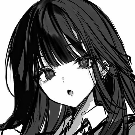 Pfp Icons Anime Manga, Manga Icons Girl, Manga Icons Aesthetic, Pp Girl, Manga Girl Icon, Anime Bad, Avatar Anime, Anime Black Hair, Anime Pfps